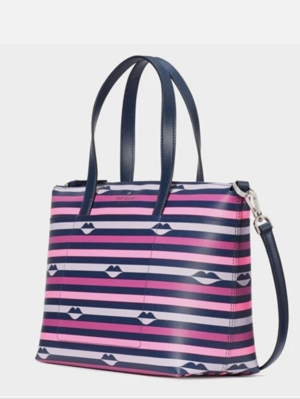 Kate Spade New York Purse Patrice Satchel (Pink Stripe Multi)